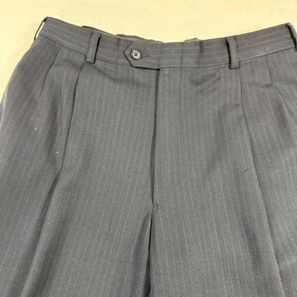 Austin Reed Wool Blend Pinstripe Suit Separates - 40R Blazer Pants Gray - Picture 13 of 16